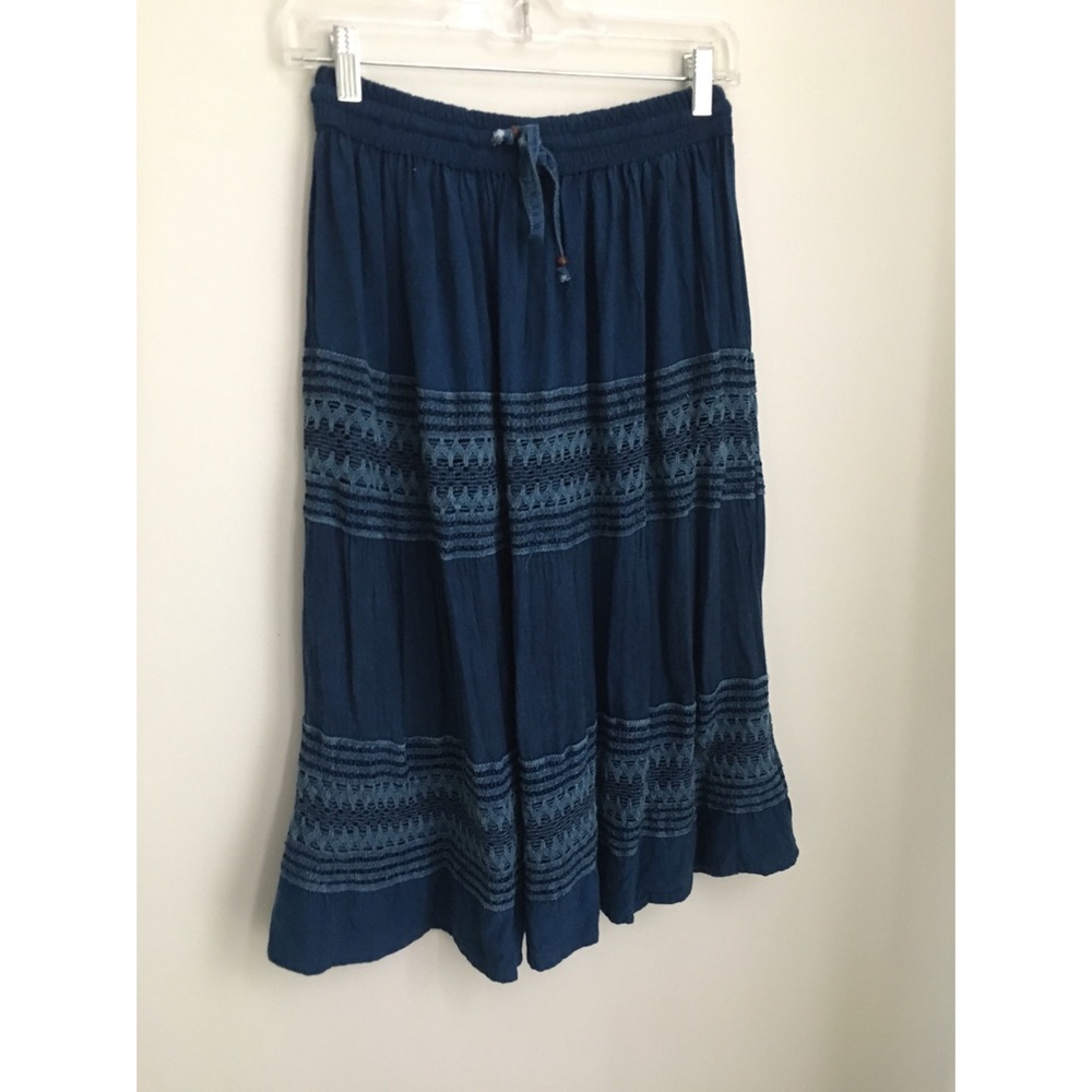 Vintage indigo midi skirt
